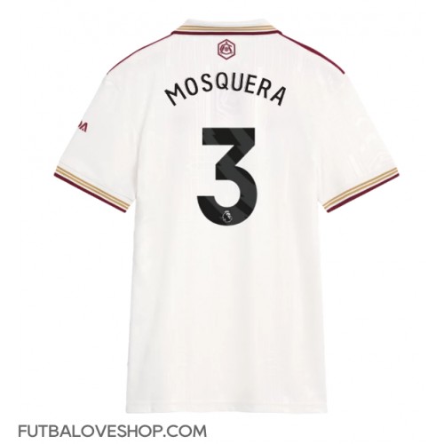 Dres Arsenal Cristhian Mosquera #3 Tretina pre Ženy 2025-26 Krátky Rukáv